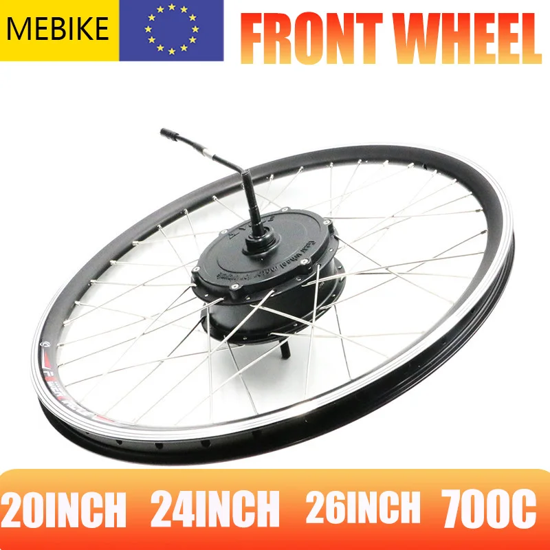 Verkauf 48V 500W Vorne Hub Motor Rad E Bike Conversion Kit Bürstenlosen Elektromotor Rad 20 24 26 Zoll 700C Elektrische Motor Rad
