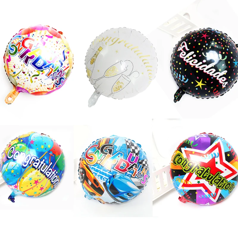 18 дюймов поздравляющие воздушные шары лента звезда автомобиль шампанское