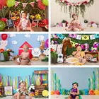 Фон для фотосъемки Mehofon для первого дня рождения девочки, с изображением цветов, лимона, арбуза