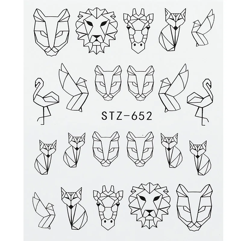 1 лист стикер для ногтей наклейки простой узор водонепроницаемый художественный