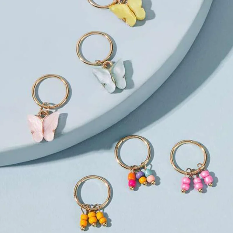 

6pcs Butterfly DIY Pendant Hair Accessories Hair Clip For Women Street Braided Trend Headdress Girls Hairpins Hair Accessories