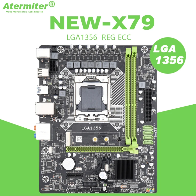 Atermiter X9A X79 набор материнских плат с LGA 1356 E5 2450 C2 2x8GB = 16 Гб 1600 МГц DDR3 память ECC Reg