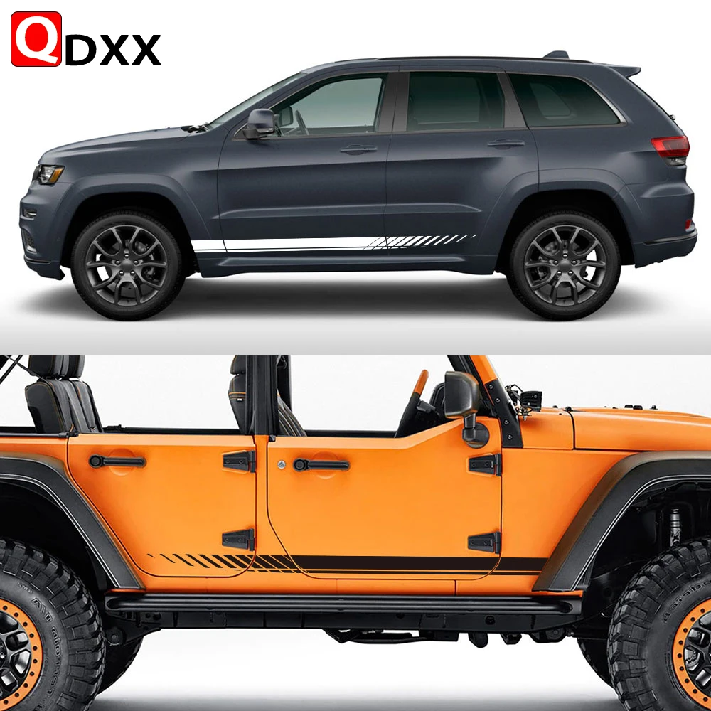 2PCS Car Side Sticker For JEEP Cherokee Commander Compass Liberty Patriot Renegade Rubicon Trail Hawk Wrangler Auto Accessories - купить по