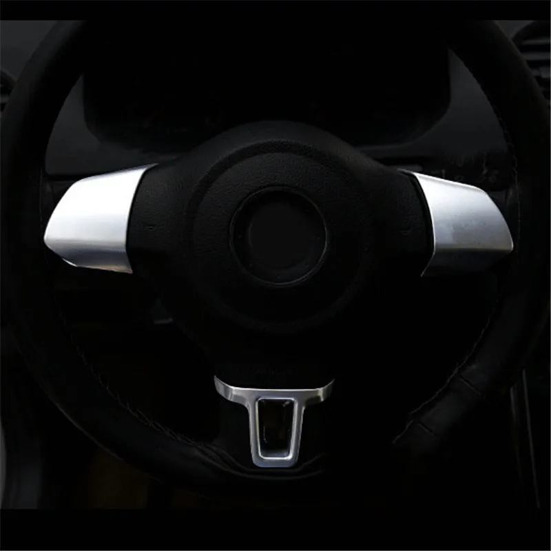 

For Volkswagen Golf 6 Polo Jetta MK5 MK6 EOS Touran Caddy Fox Bora Geta Car Accessories Steering Wheel Decorative Cover Sticker