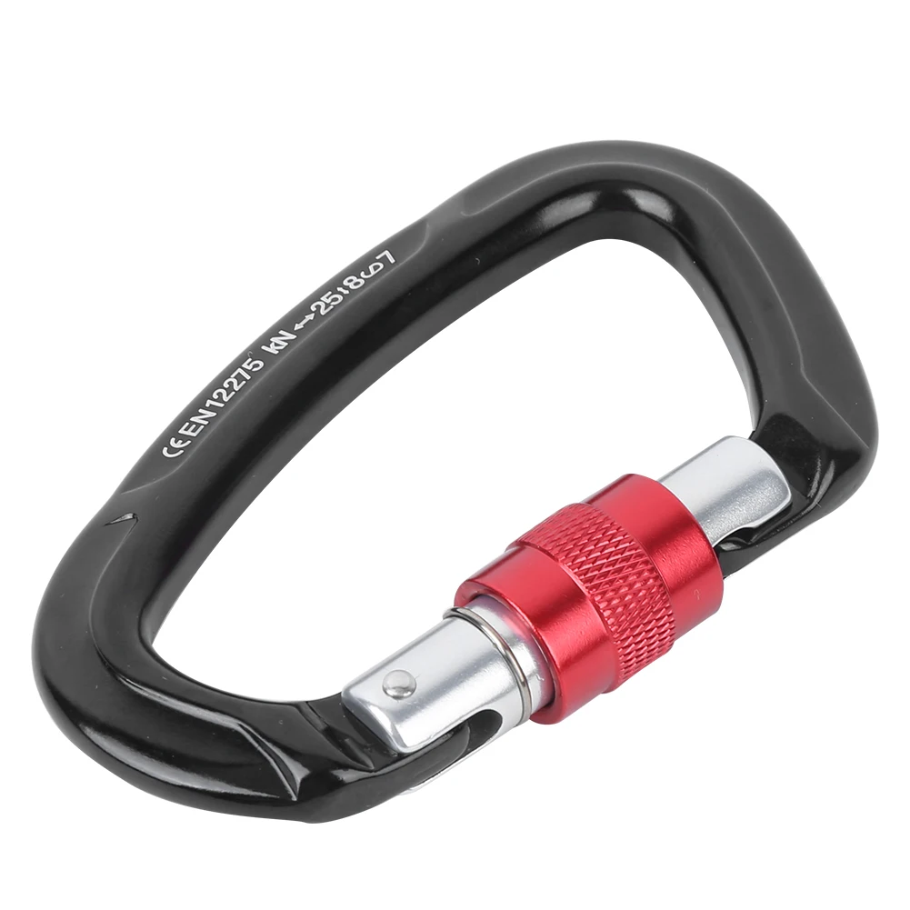 Профессиональный Карабин D форма 25KN карбинер Ключ Крючки скалолазание