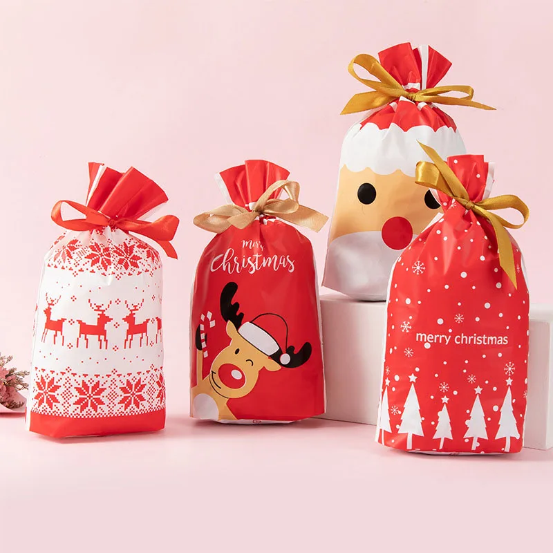 

Подарочная коробка с Санта-Клаусом, 20 шт., яркая женская сумка для дома, подарки на новый год 2022, Рождество