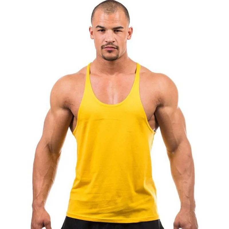 

7 Colors Men Tank Top Men Stringer Tank Top Fitness Singlet Sleeveless Shirt Workout Man Undershirt Clothing New