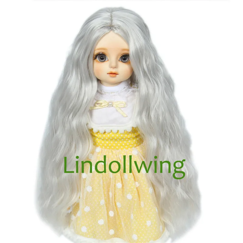 

1/3 BJD Wig Blyth Pullip Dal DD SD LUT Dollfie Doll Wig 8-9 9-10 inch Long Sliver Hair