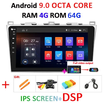 4G 64G 8 Ядро поддержка BOSE аудио система для Mazda 6 M6 2008-2012 Android 9,0 2 din Автомобильный мультимедийный плеер DVD gps Радио dsp ips - Цвет: 4G 64G IPS DSP FULL