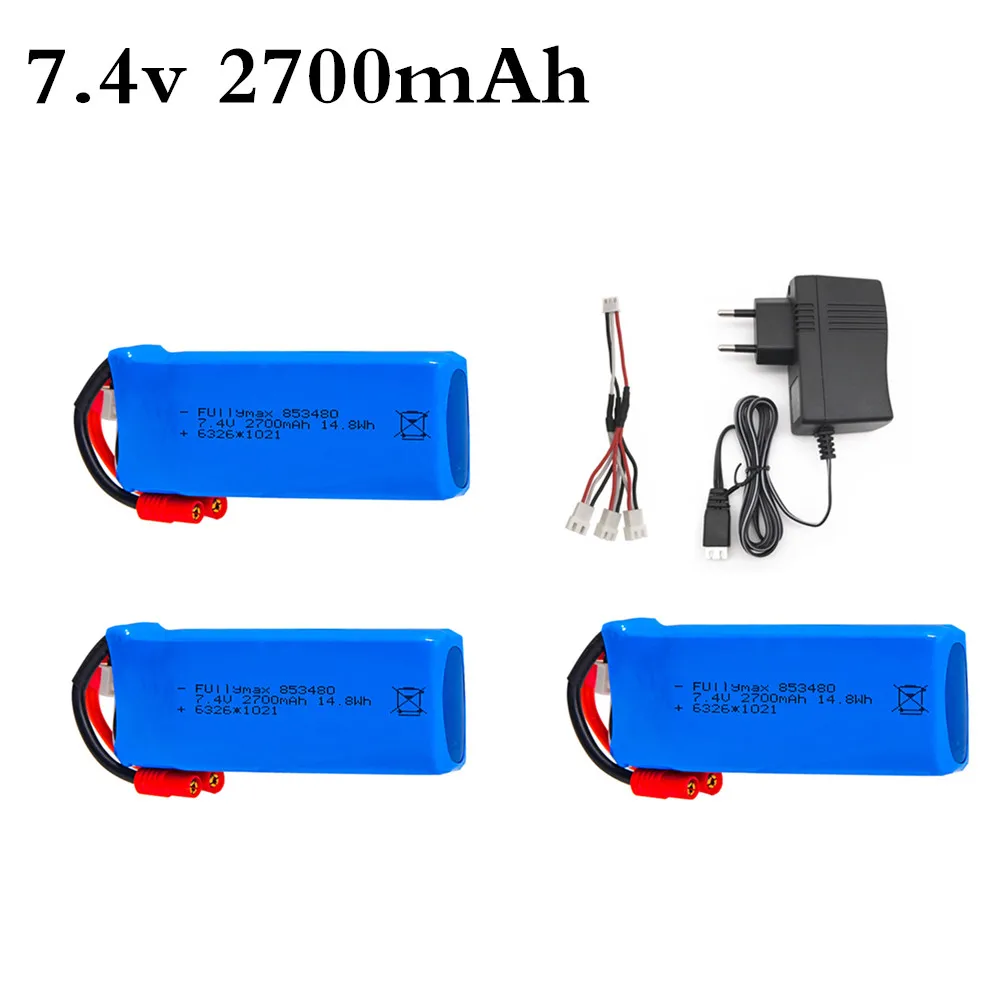 Набор батарей Lipo 2700 мАч 7 4 В + зарядное устройство для Syma X8W X8C X8G X8HC X8HW X8HG RC Quadcopter Drone
