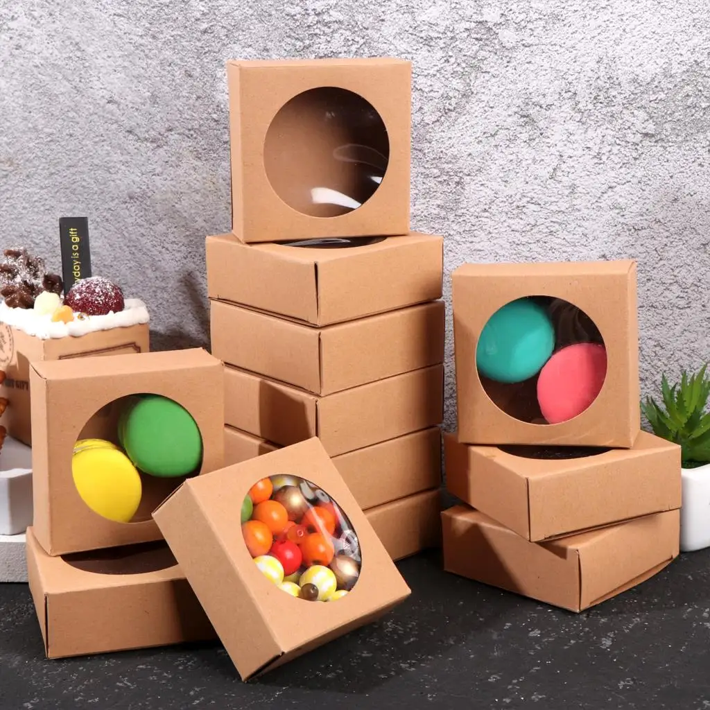 

Коробка из крафт-бумаги для печенья и конфет, 35 шт.