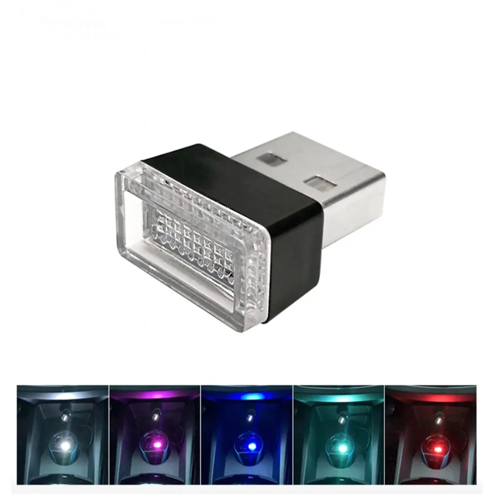 

Mini USB LED Car Light Auto Interior Atmosphere Light Decorative Lamp Lighting Auto Colorful Light Car Accessory 2021 New
