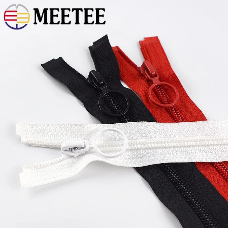 Meetee 5/10 шт. 70/100 см 5 # нейлоновая молния автоматическая блокировка Открытое кольцо