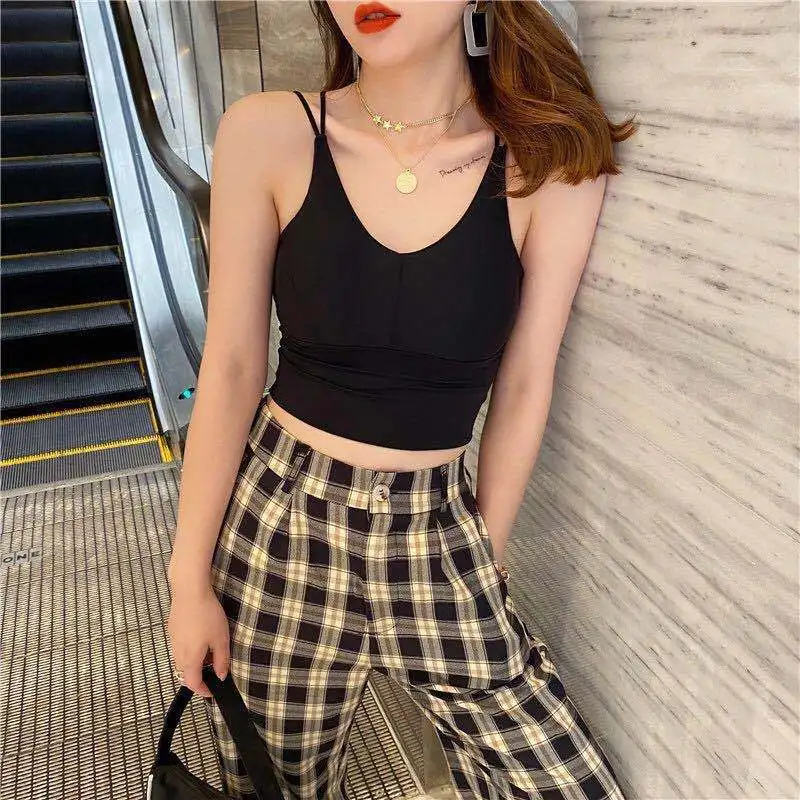 

Dongdaemun Big U Viscose Beauty Back HLL2288 with Deconstructable Chest Pad Tube Top Camisole Versatile on Underwear Female