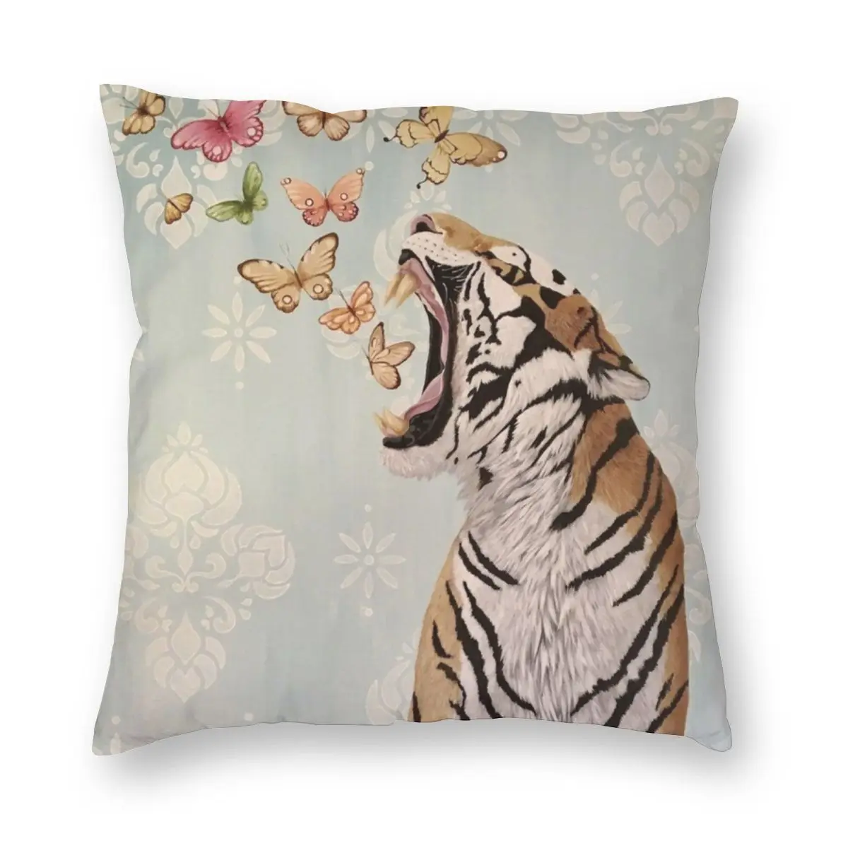 

Beautiful Tiger Pillowcase Soft Fabric Cushion Cover Decoration Animal Throw Pillow Case Cover Home Square 45*45cm