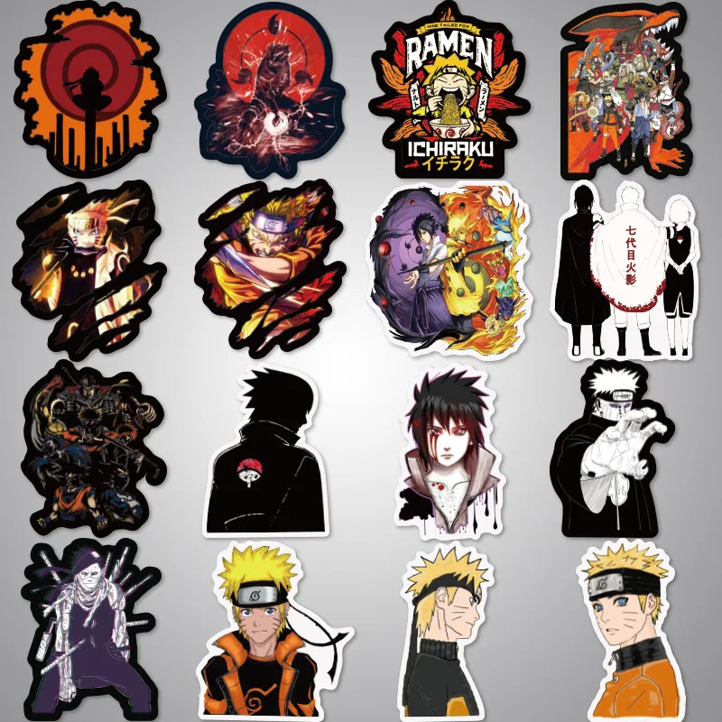 100 шт./упак. Новые Стикеры Naruto Box милый стикер Водонепроницаемая гитара граффити