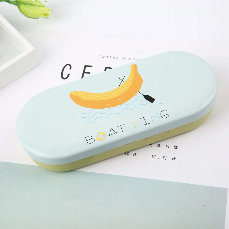 banana Мультяшный Чехол для очков для женщин, милый Высококачественный жесткий чехол для очков, милый защитный футляр для очков, Чехол для очков для девочек - Цвет: banana