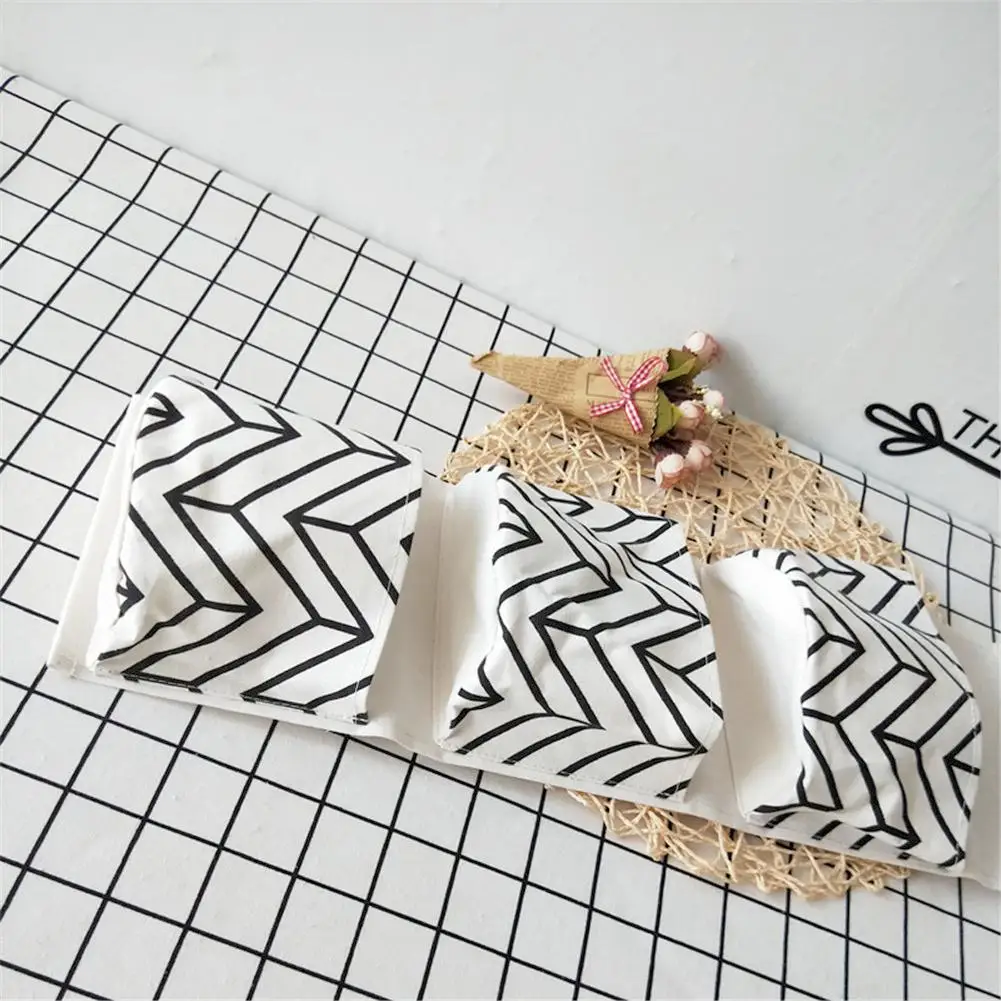 Подвесная сумка для хранения из хлопка и льна настенный органайзер косметики