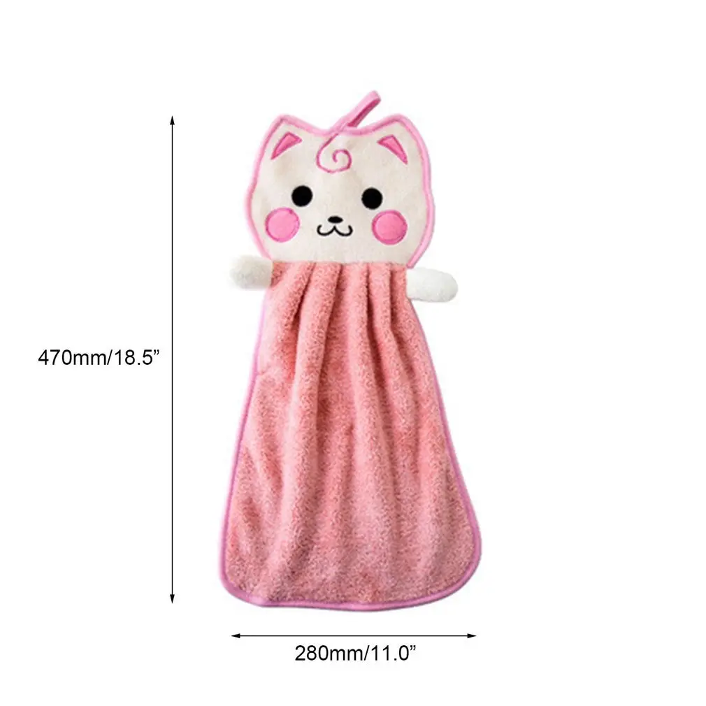 

1 Pcs Kitchen Towel Children Nursery Hand Towel Soft Plush Bow Animal Hanging Wipe Bathing Kitchen Hand Drying Towel