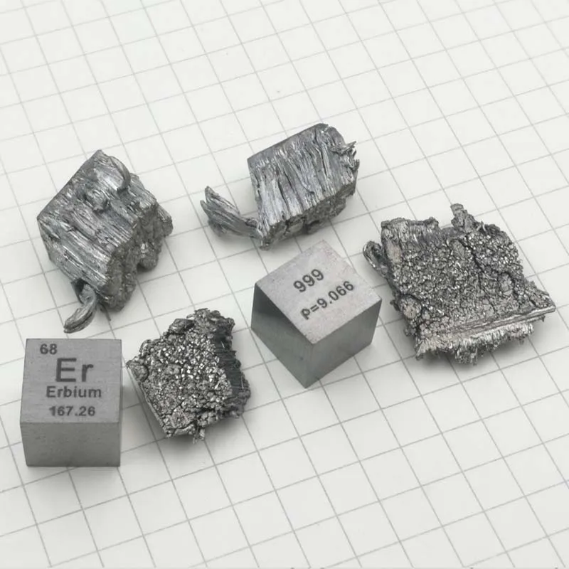Кубик Erbium Er 10 мм кубическая Периодическая таблица 99.9% чистый кубический