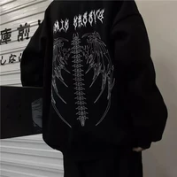 streetwear harajuku hoodie y2k tops girls retro gothic oversized hood punk anime print clothes hip hop high street sweatshirts