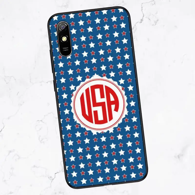 

America USA Flag Phone Case For Xiaomi Redmi Note 4 4x 5 6 7 8 pro S2 PLUS 6A PRO