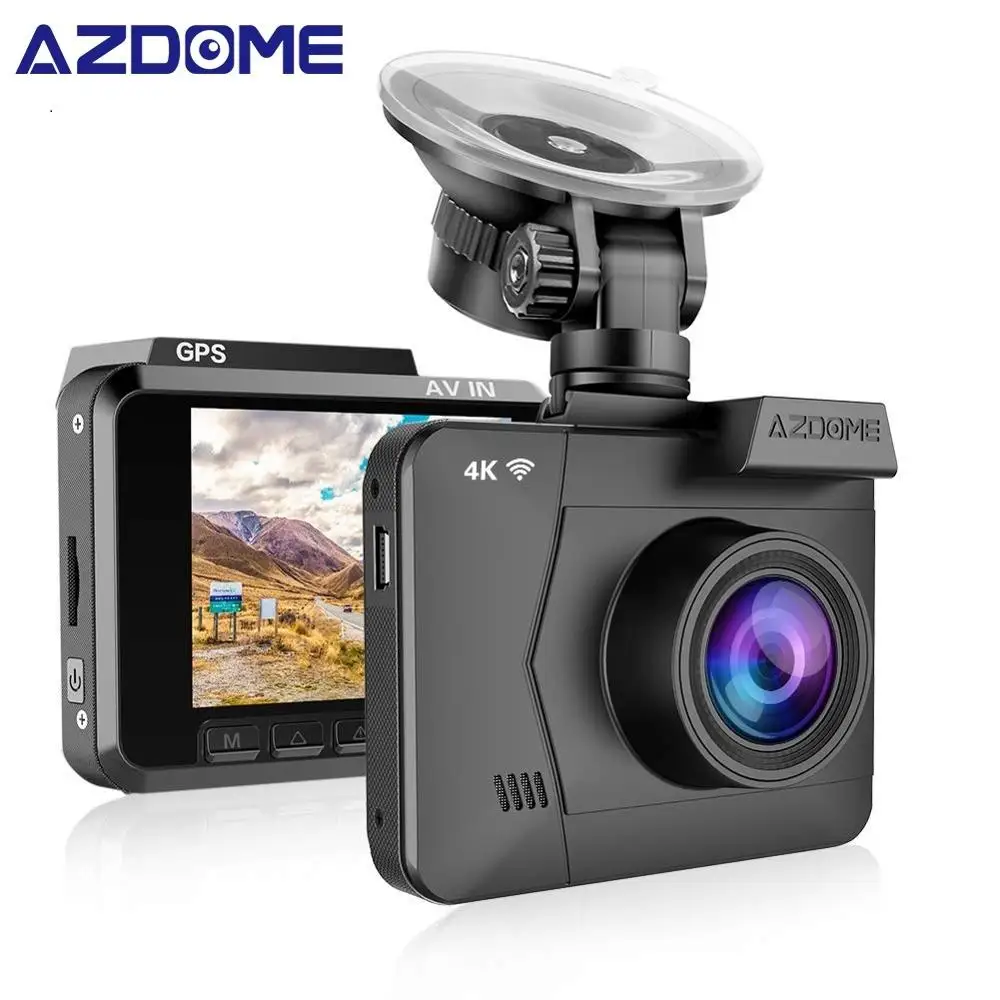 AZDOME M06 Видеорегистратор 4K 2160P Встроенный GPS WIFI Автомобильная камера ночного