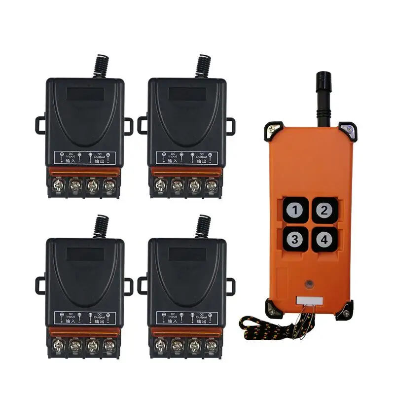 

DC 12V 24V 36V 48V Radio frequency RF remote control switch pump/lighting/LED switch 433.92 mhz learning code