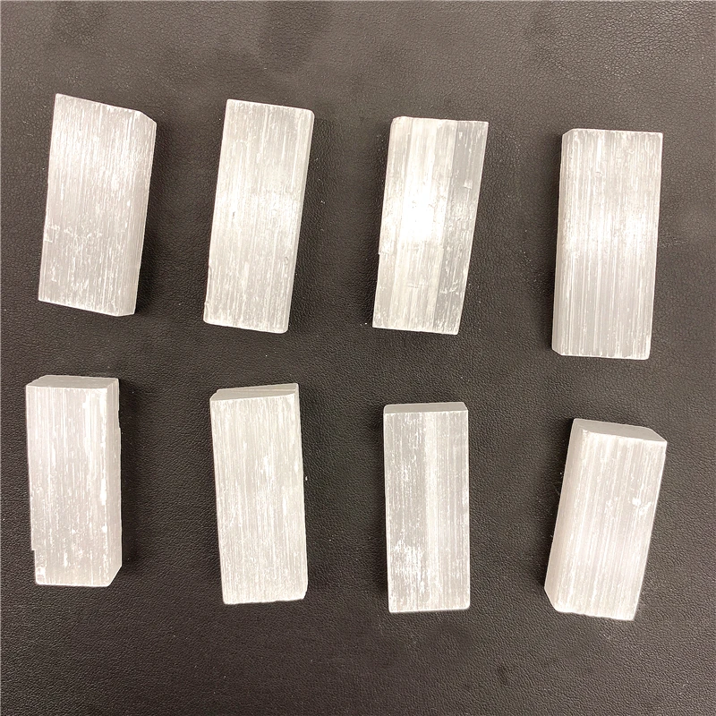 

1PC Natural White Selenite Gypsum Slice Rectangle Shape Quartz Rough Mineral Reiki Specimen Point Healing Stone Home Decor Gift