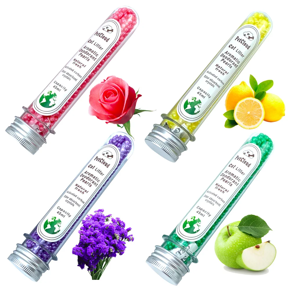 4 ароматических кошачьего туалета дезодорирующие шарики запах активированный