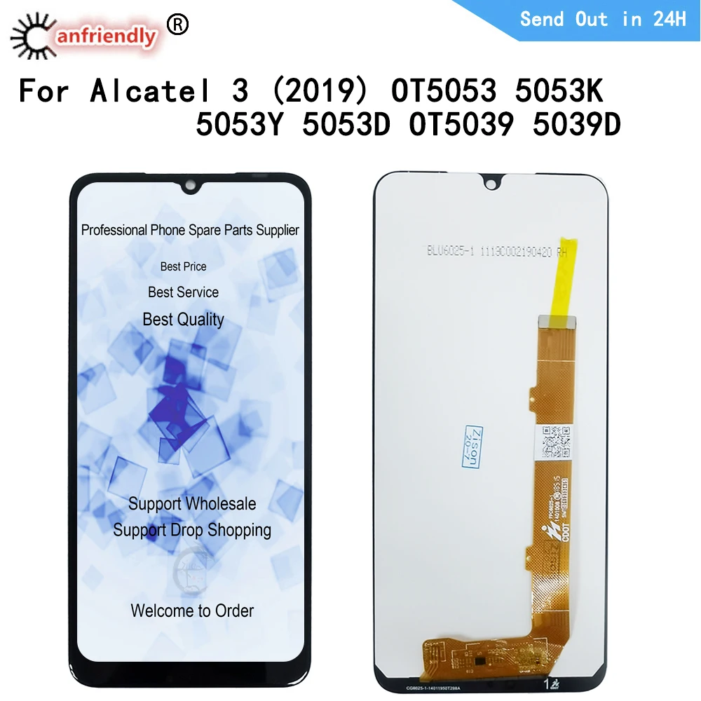 ЖК-дисплей 5 94 дюйма для Alcatel 3 2019 OT-5053 5053K 5053Y 5053D OT5039 сенсорная панель дисплей