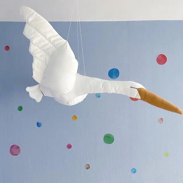 

Настенная подвесная детская Успокаивающая кукла INS Swan, 3D игрушка-животное, мультяшное художественное украшение, подушка, нордическая детск...