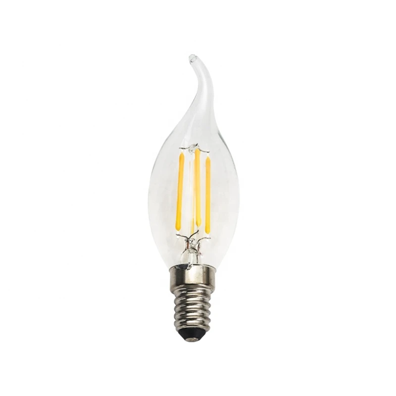 

10pcs E14 LED Bulb AC220/240V 4W 8W 12W Filament Candle Light C35 Edison Bulb Retro Antique Vintage Style Cold White Warm White