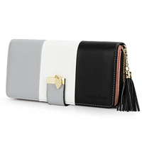 womens large wallet with coin compartment mobile phone pocket and hand strap embossed series faux leather female purse
