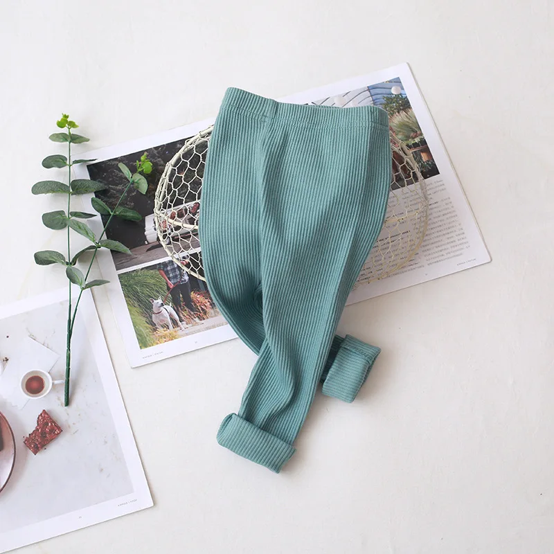 Осенние леггинсы для маленьких девочек повседневные узкие длинные штаны с