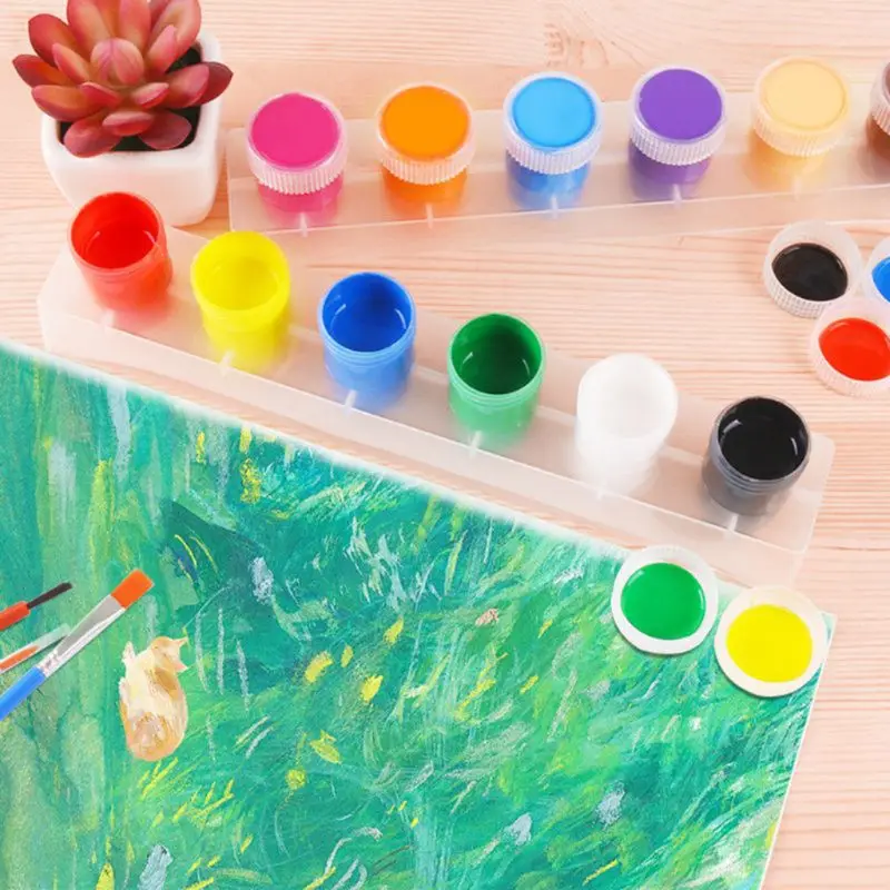 

20ml 6 Vibrant Colors Washable Gouache Paint for Kids School Finger Paint