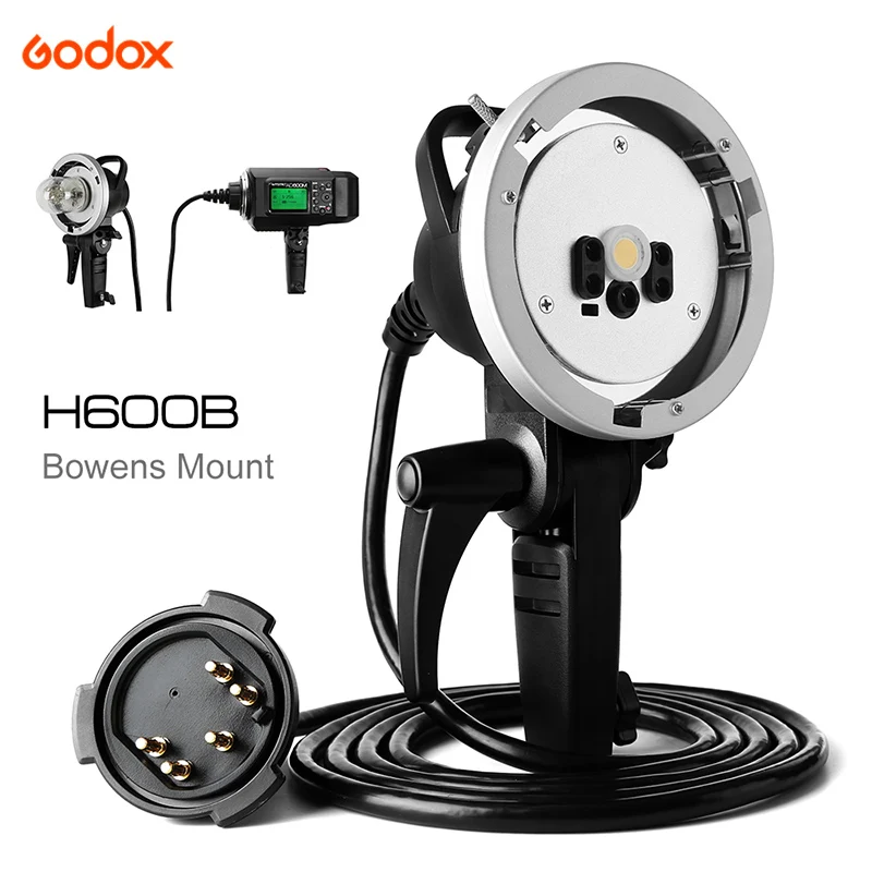 

Портативный удлинитель вспышки Godox AD-H600B H600B 600Ws с креплением Bowens AD600 AD600B AD600BM, головка с питанием от батареи