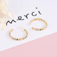europe and the united states s925 sterling silver color earrings female fashion personality matching color earrings