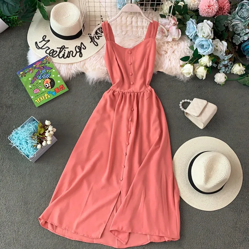 

ZQLZ Sleeveless Dress Women 2021 Bohemian Elegant Evening Dresses Summer Female Clothing Black Casual Vestidos Ladies Sundresses