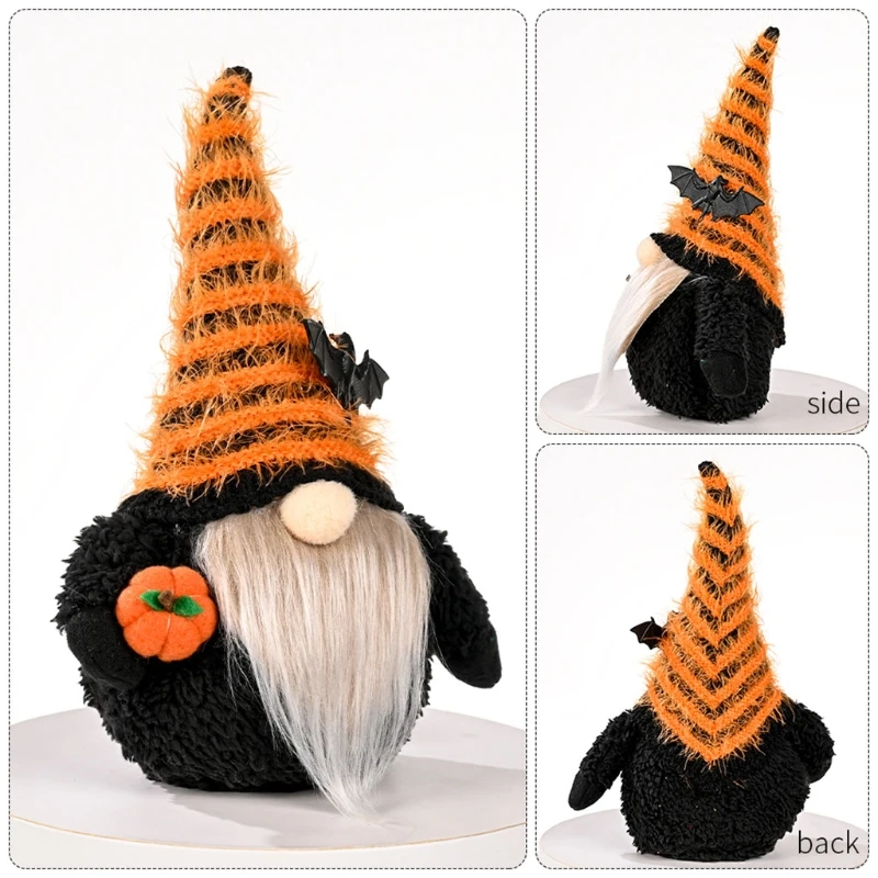 

B03D украшения на Хэллоуин летучая мышь Тыква гном шведский томте плюшевый ручной работы скандинавский эльф ниссе карликовый праздничный фе...