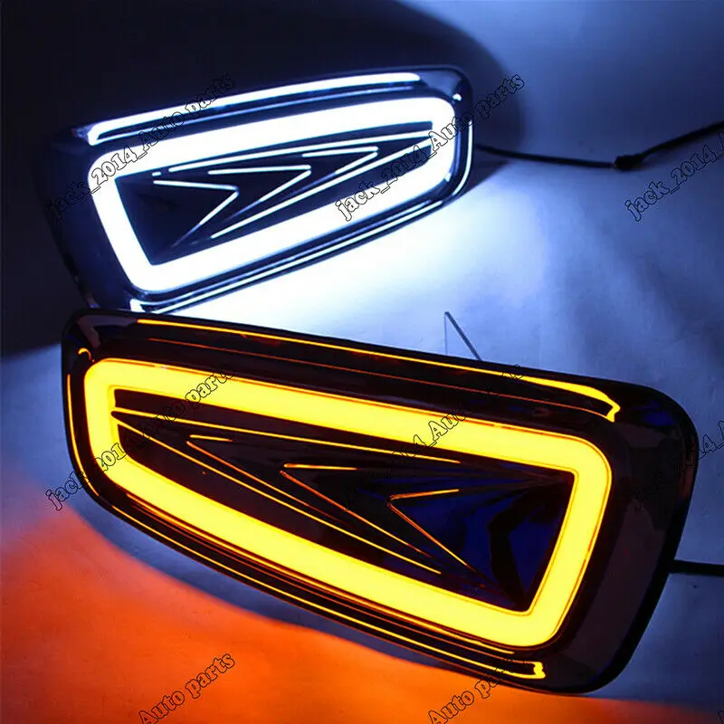 Светодиодные дневные ходовые огни белый + желтый свет ДХО подходит для Ford Raptor 2010