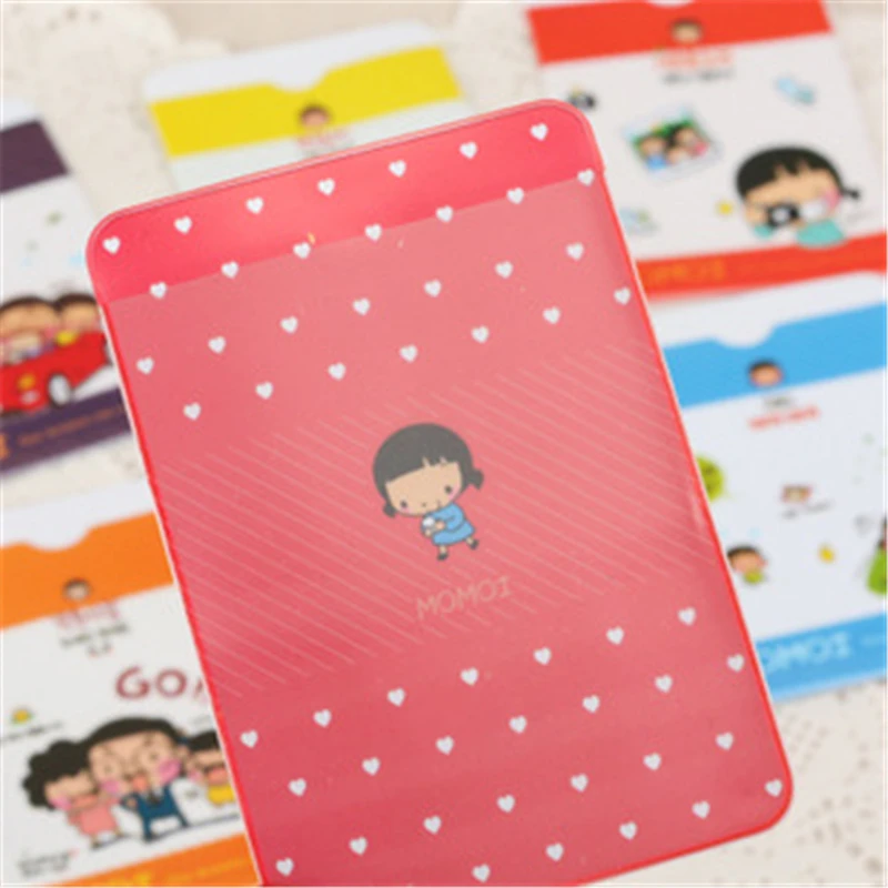 

DLKorean Momo girl double card set of bus card package bank set Taobao Lovely art small gift students and office supplies