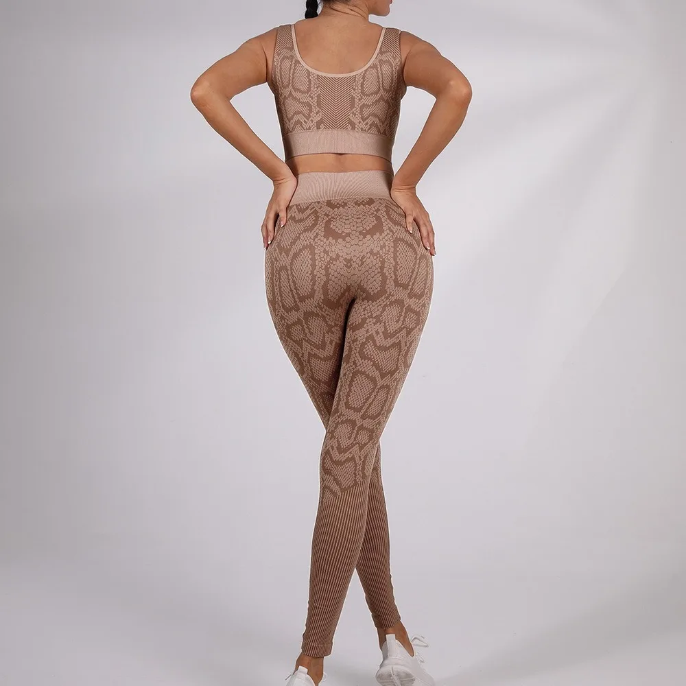 

Seamless Yoga Suit Sports Set Gym Clothes Fitness Women Long Sleeve Crop Top High Waist Leggings Ribbed Workout Set Tracksuits
