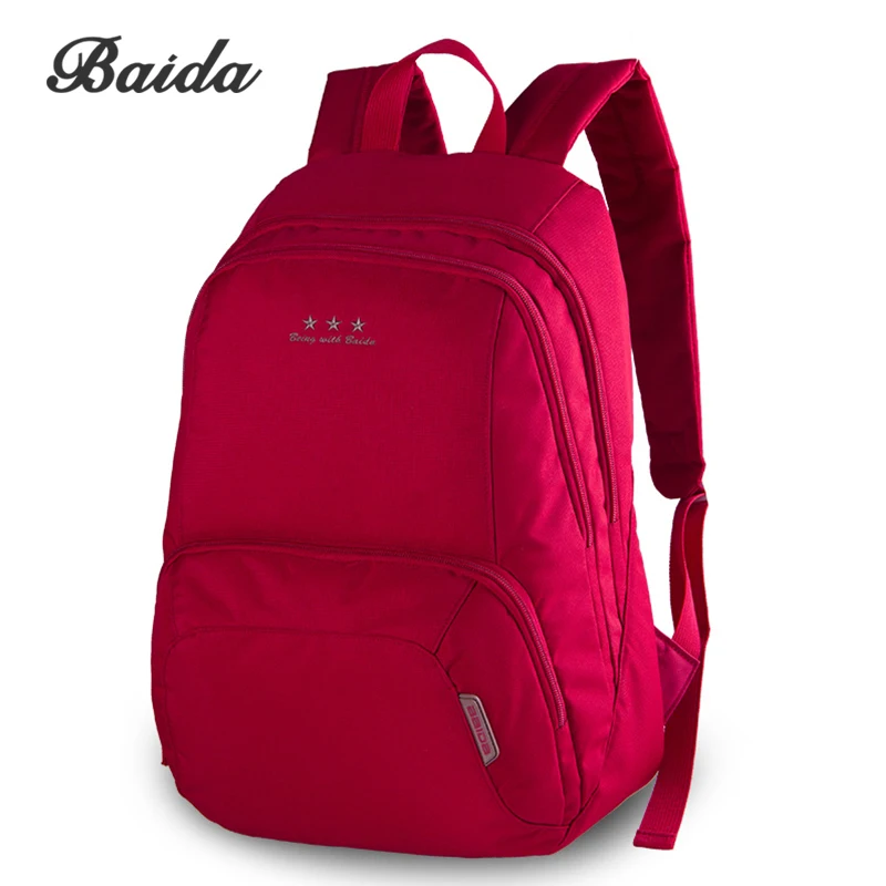 Модный женский рюкзак Mochila, Одноцветный рюкзак для путешествий, рюкзак для подростков, девочек и мальчиков, школьная сумка высокого качества - Цвет: Deep Red