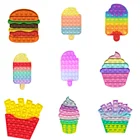 Игрушка-антистресс Pop It, радужная шахматная доска, Поппер пузырьков, сенсорные игрушки-антистресс для родителей и детей, Интерактивная игрушка для времени