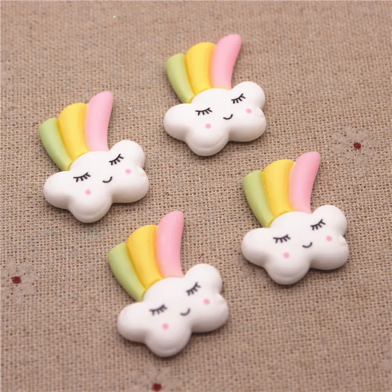 10 шт. милые резиновые Мультяшные улыбки Радужные облака миниатюрное искусство