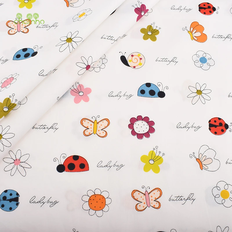Printed Twill Cotton Fabric Happy Time For Summer Patchwork Cloth DIY Quilting Sewing Baby&ampChildren's Bed Clothes Material | Дом и сад