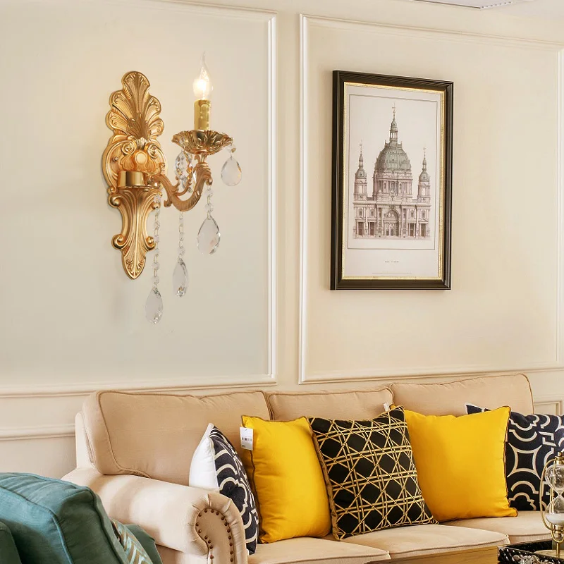 Настенный светильник в европейском стиле из цинкового сплава с двойной головкой