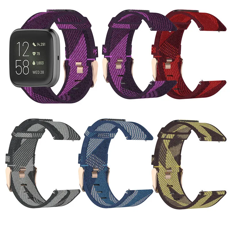 

Холщовый ремешок для Fitbit Versa Lite, сменный стабильный ремешок для часов для Fitbit Versa 2, браслет для смарт-браслета