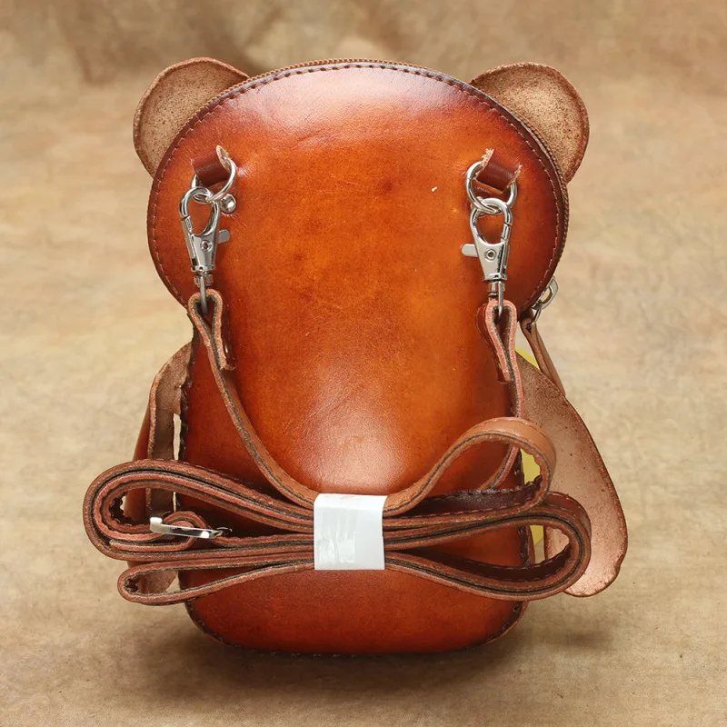 Фото 2019 women cartoon Coin bag Cute handmade dimensional bear shoulder bags female animal cross body genuine leather Messeng Багаж и сумки 2019 women cartoon Coin bag Cute handmade dimensional bear shoulder bags female animal cross body genuine leather Messeng Багаж и сумки